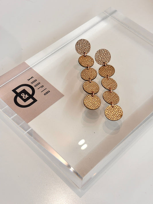 Orecchini LUCCIOLE - Oro Rosa Martellato