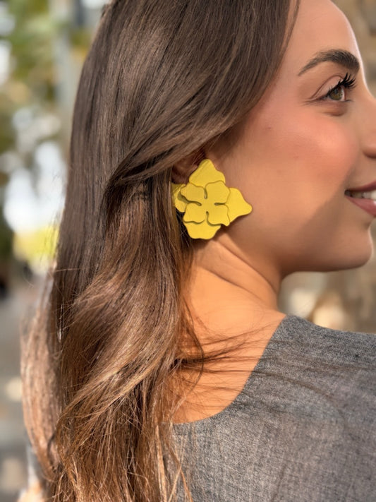 Orecchini FIORE - Giallo Chiaro