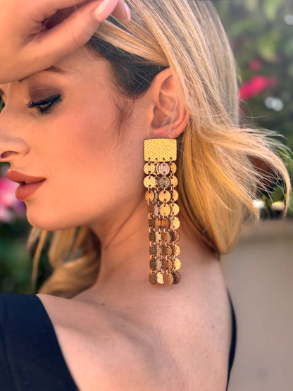 Orecchini SCINTILLE - Oro Rosa Martellato