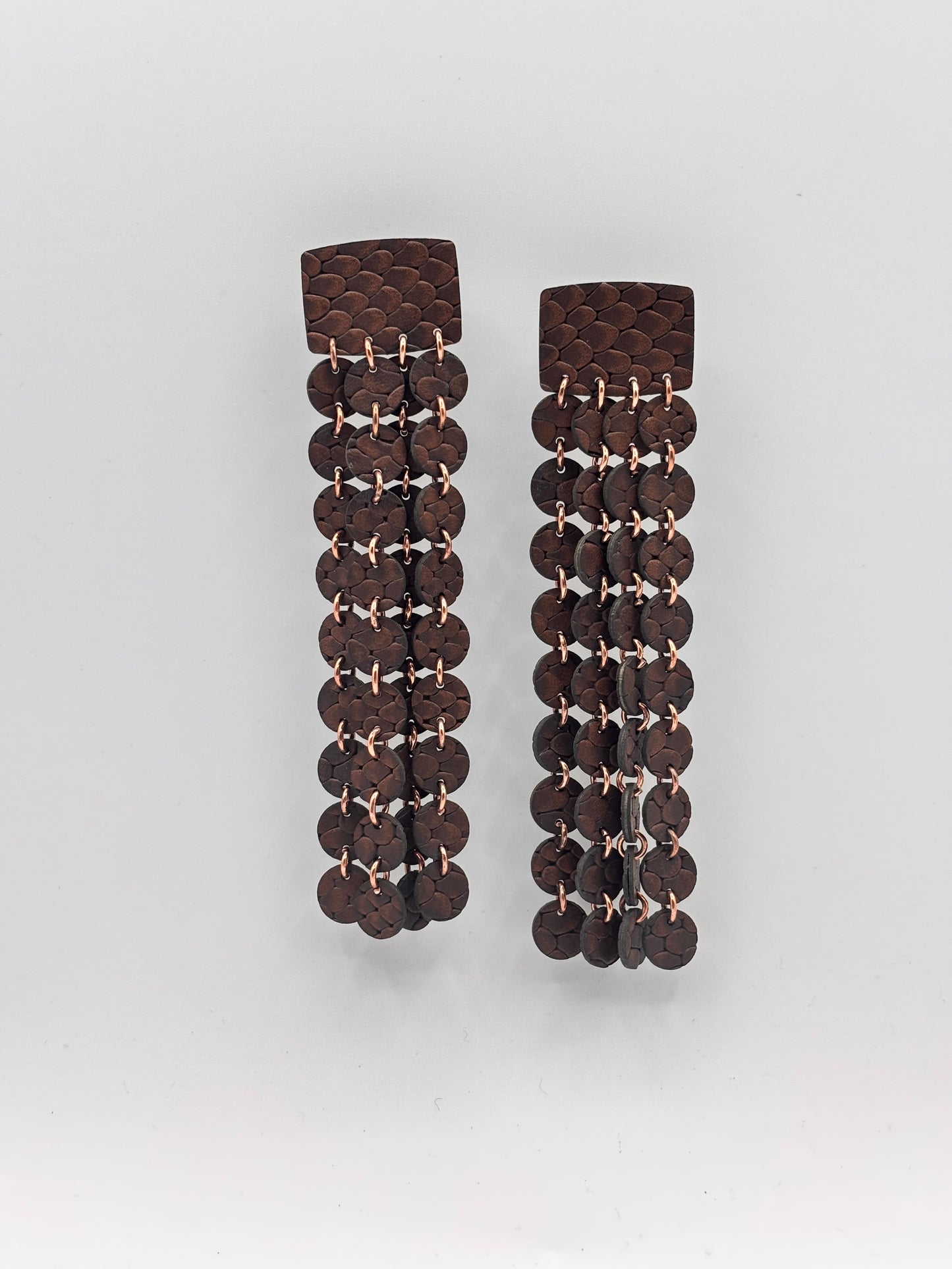 Orecchini SCINTILLE - Marrone Rettile Mat