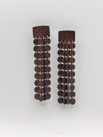 Orecchini SCINTILLE - Marrone Rettile Mat
