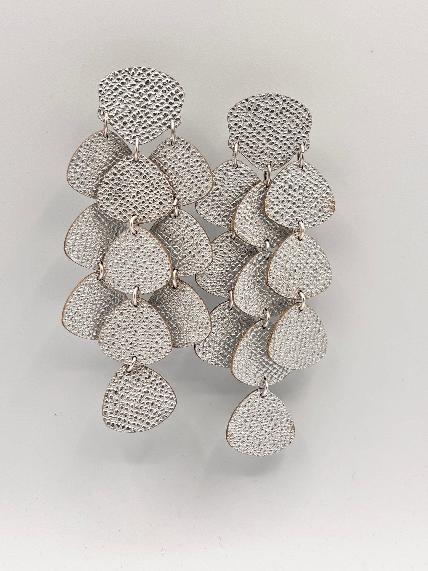 Orecchini PETALI - Argento Martellato