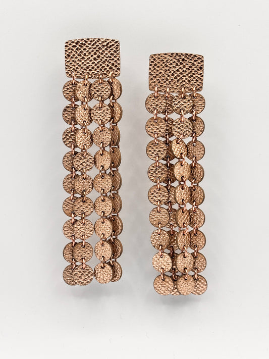 Orecchini SCINTILLE - Oro Rosa Martellato