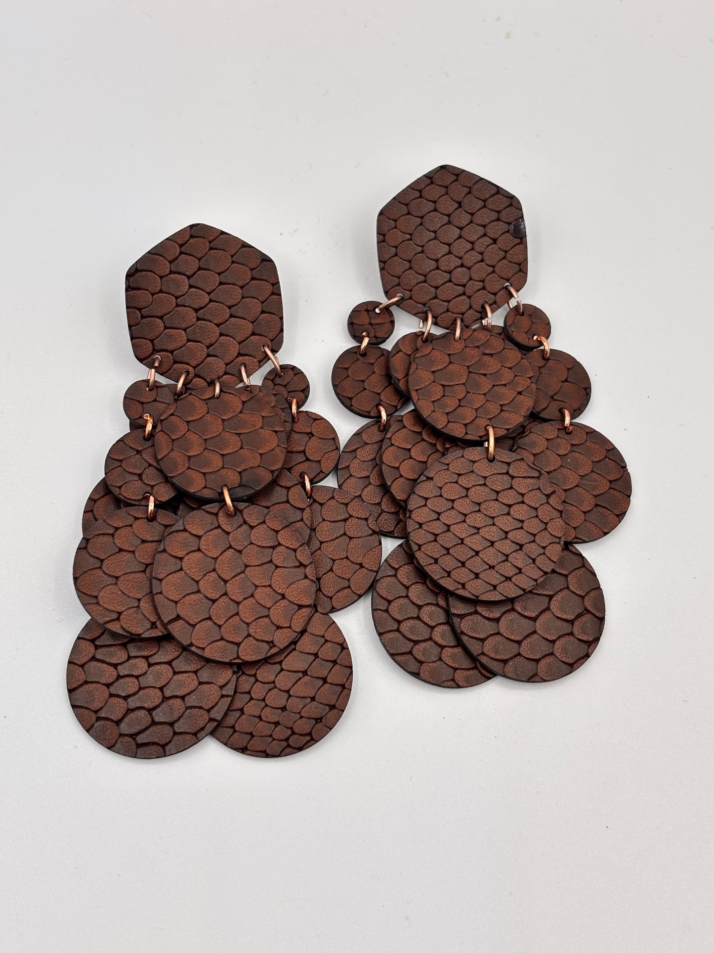BUBBLES EARRINGS - Matte Reptile Black