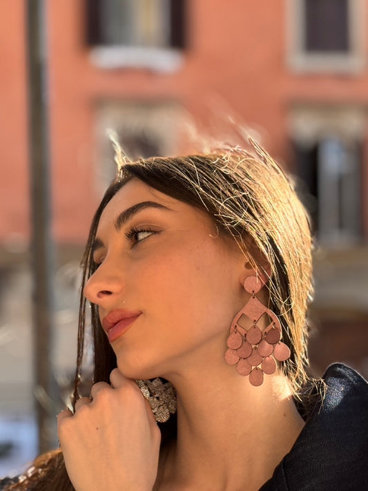 GRAPPOLO EARRINGS - Gold / Tiffany Green / Chocolate