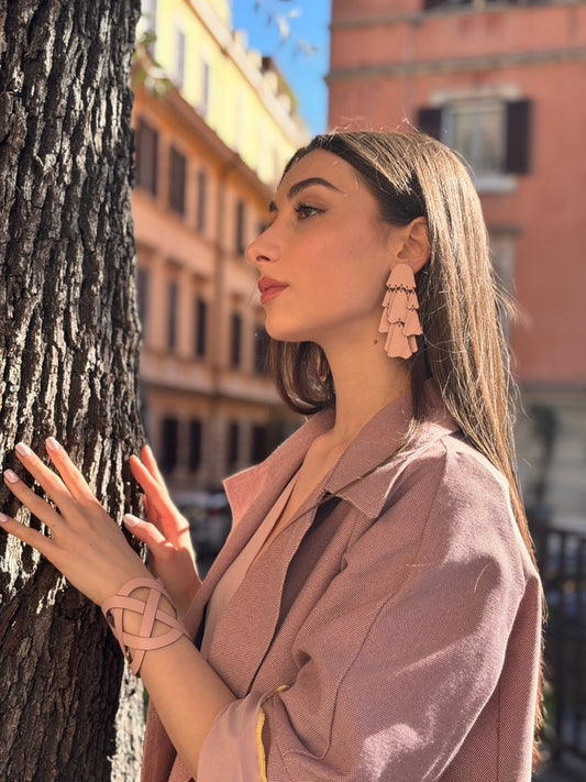 Orecchini CAMPANULE - Rosa Cipria