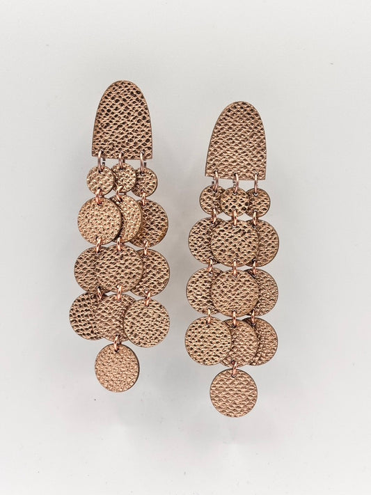 Orecchini SOFFIO - Oro Rosa Martellato