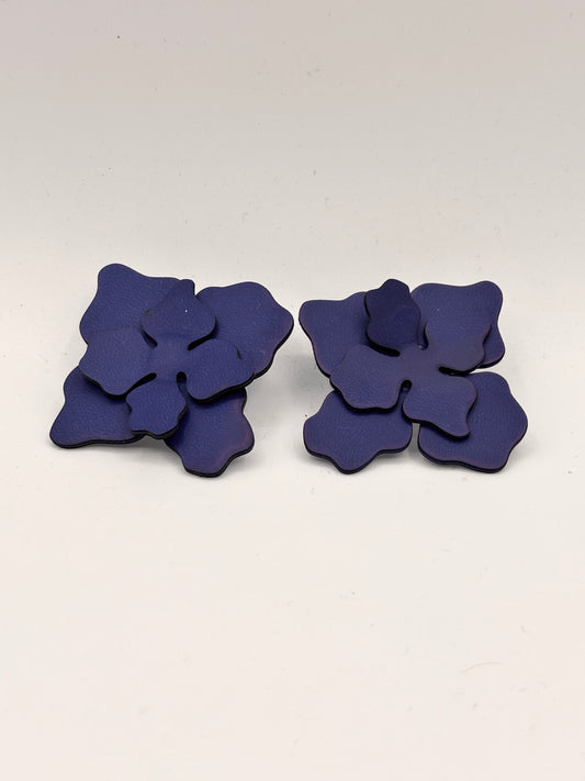 Orecchini FIORE - Blu Mat
