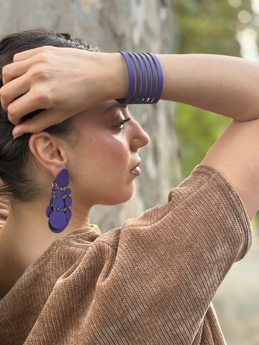 Orecchini BOLLE SMALL - Viola Mat