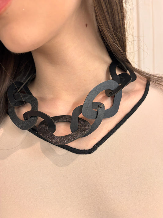 Collana CATENE - Nero/Nero Cangiante