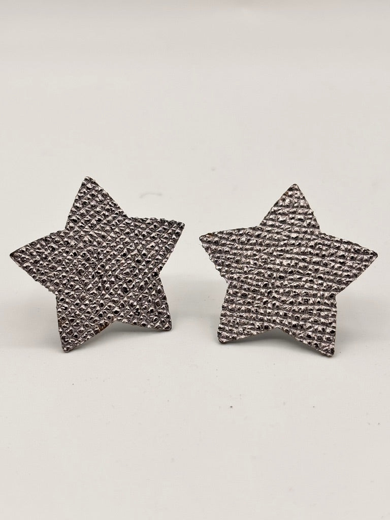 Orecchini STELLA - Grigio Piombo Martellato