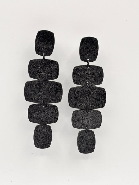 Orecchini RETTANGOLI - Nero Cangiante