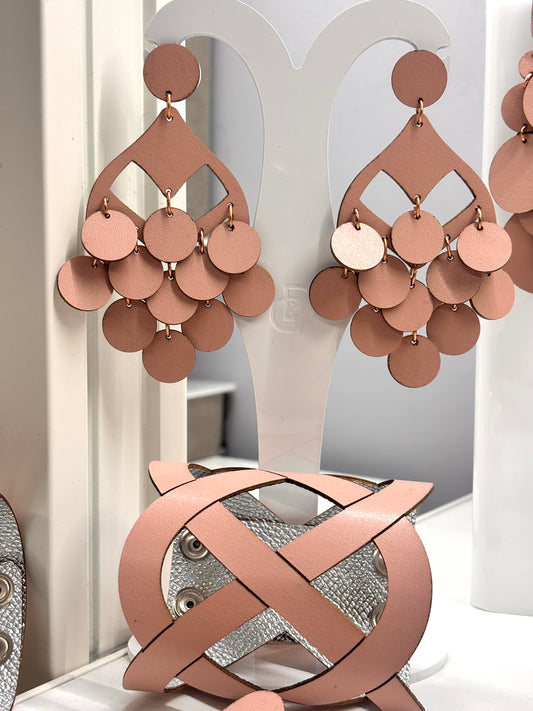 GRAPPOLO EARRINGS - Gold / Tiffany Green / Chocolate