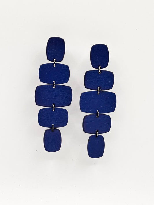 Orecchini RETTANGOLI - Blu Mat