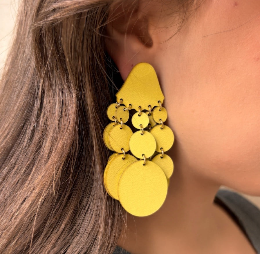 Orecchini BOLLE SMALL - Giallo Chiaro