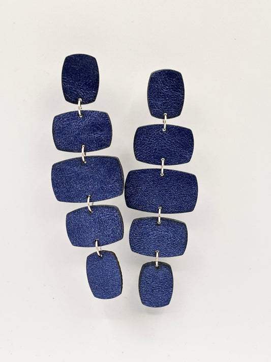 Orecchini RETTANGOLI - Blu Cangiante