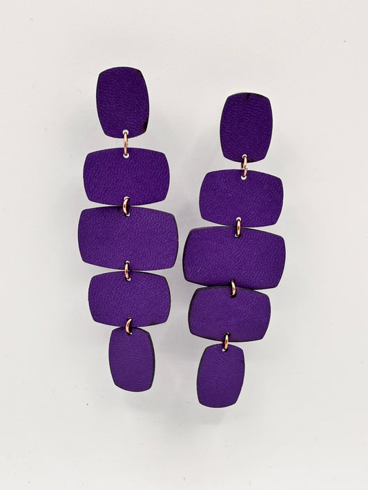 Orecchini RETTANGOLI - Viola Mat