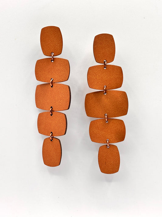 RECTANGLE EARRINGS - Rose Gold
