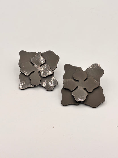Orecchini FIORE - Grigio Lucido