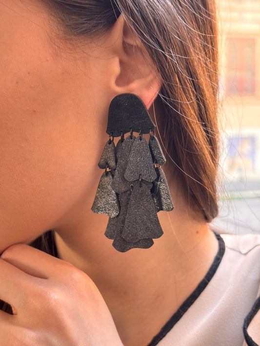 Orecchini CAMPANULE - Nero Cangiante