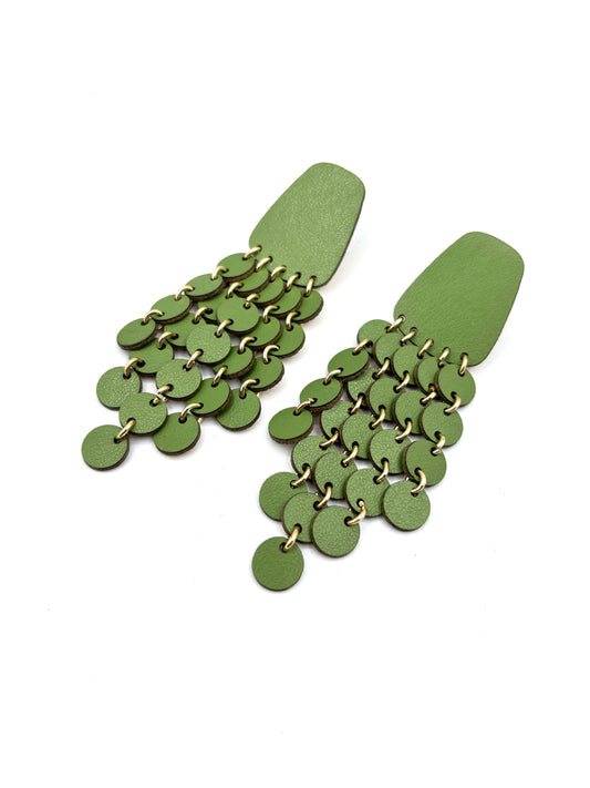 BUBBLES EARRINGS - Olive Green