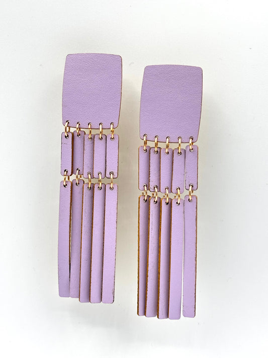 FRINGE EARRINGS - Lilac