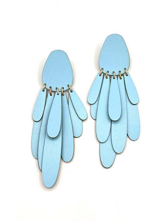 TUFT EARRINGS - Powder blue