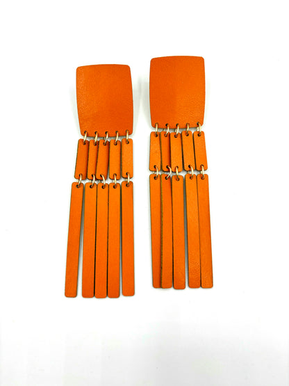 FRINGE EARRINGS - Orange