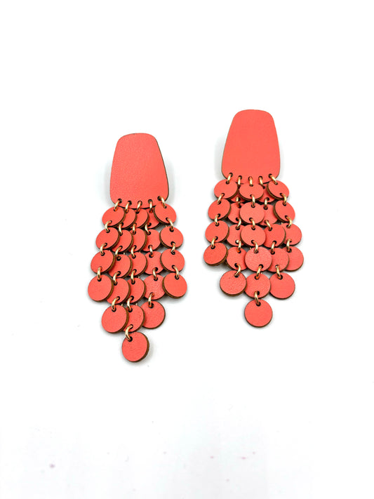 BUBBLES EARRINGS - Salmon