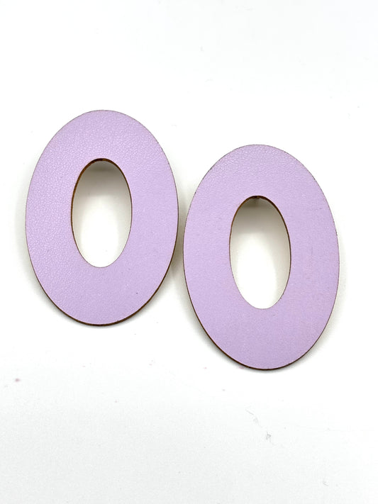 OVAL EARRINGS - Lilac