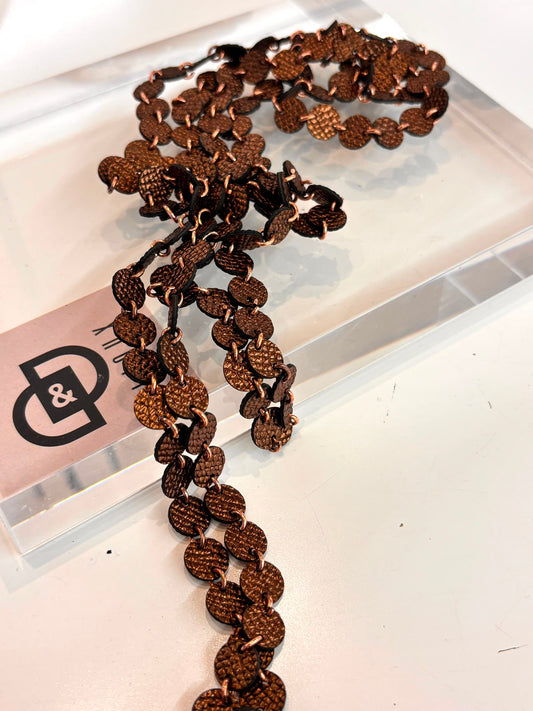 Collana BOLLICINE - Marrone Martellato