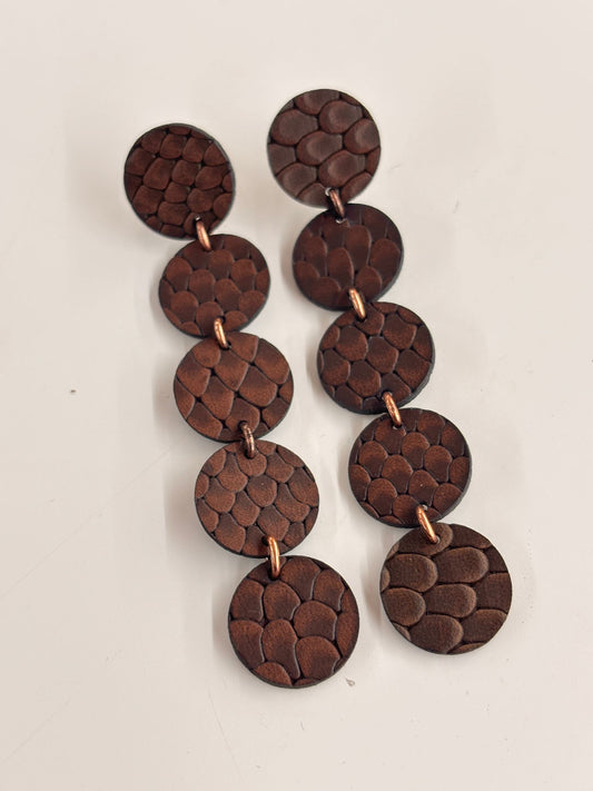 Orecchini LUCCIOLE - Marrone Rettile Mat